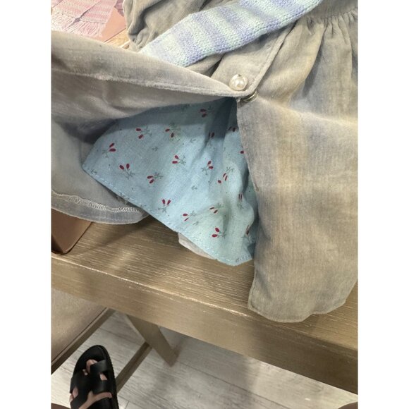 Vintage Enesco Precious Moments Doll Coat Scarf  14 in tall pearl button winter - Picture 6 of 11